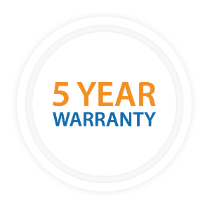 five year warranty icon
